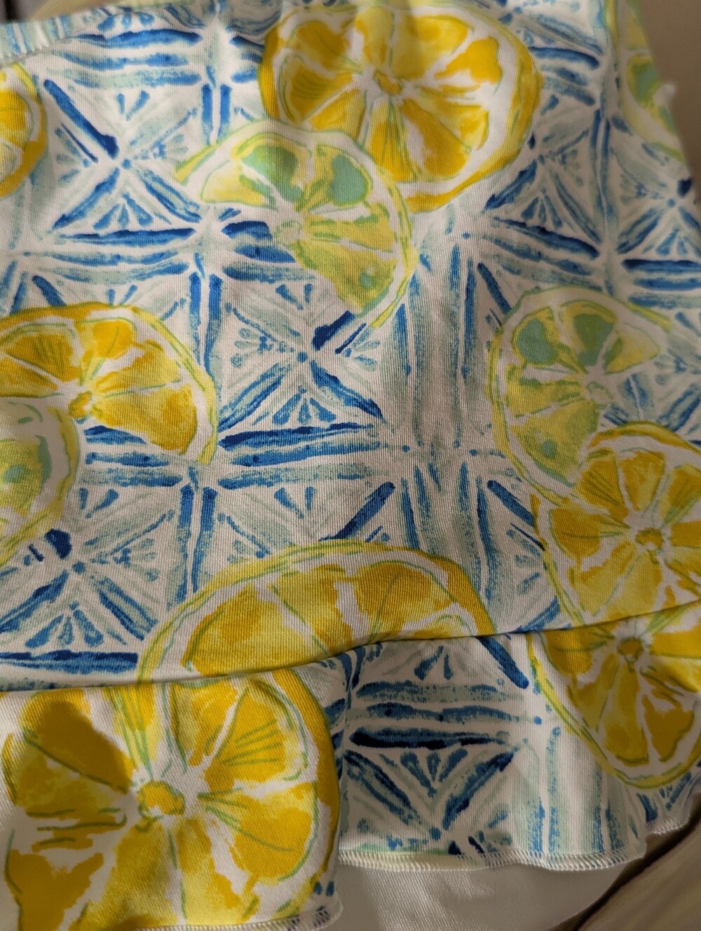 Lands End Tankini Yellow Blue Plus Size Padded Underwire Bra Size 20/22W New - Picture 14 of 14
